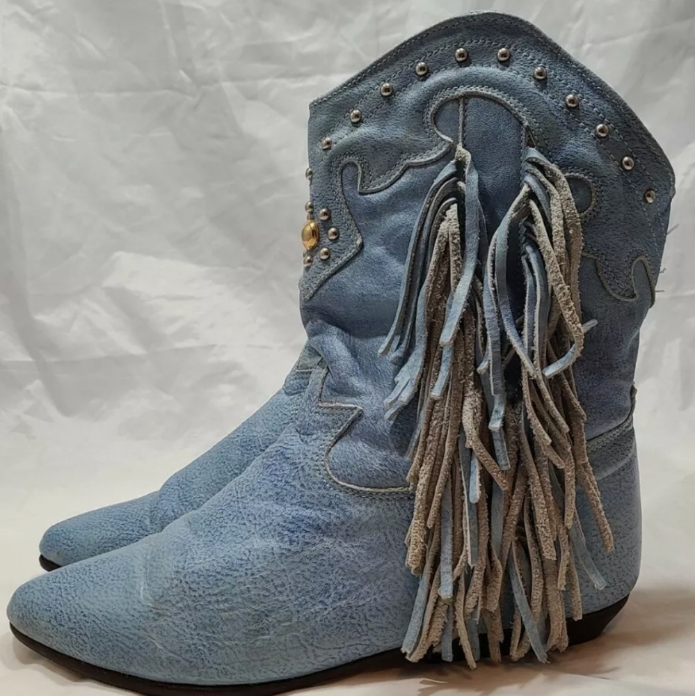 Vintage Zodiac Women's Fringe Cowboy Boots Western